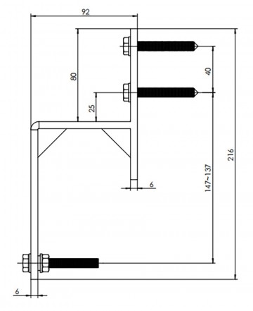 Bijpass beugel detail