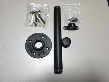 Buisdrager zwart staal boekenplanksteun 0