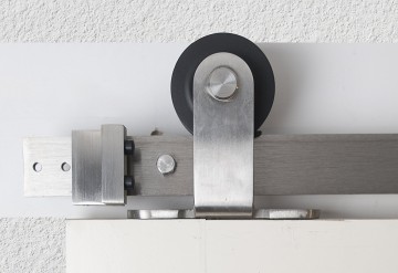 Close up hangroller rvs bovenop