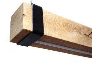 Detail foto eiken balklamp