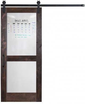 Dubbel whiteboard schuifdeur