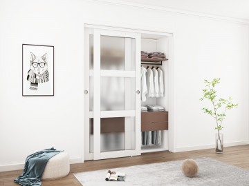 Dubbele schuifdeur mdf paneel 18mm