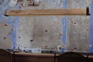 Eiken balk lamp met led strip