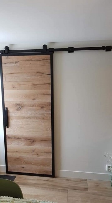 Eiken deur met staal weissgrunf