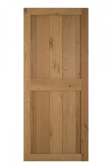 Eiken framed midrail deur