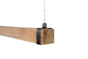 Eiken hanglamp met dimbare led verlichting