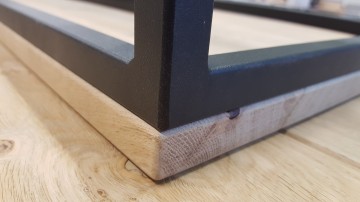 Eiken loftbar lamp met staal