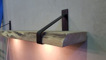Eiken plank met led spot