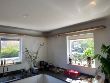 Eiken plank met verlichting