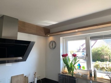 Eiken planken met led keuken