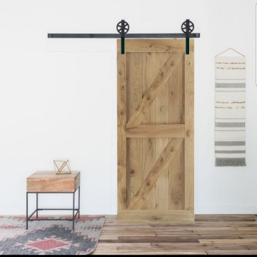 Eiken schuifdeur robuust gebogen