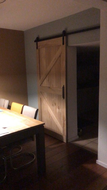 Eiken schuifdeur voorzijde