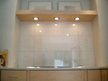 Eiken wandplank met led