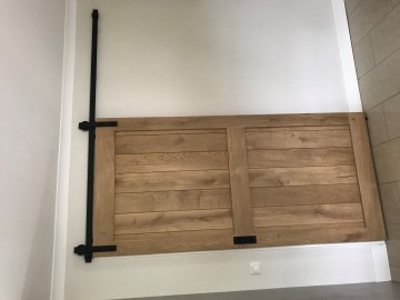 Framed midrail schuifdeur eikenhout