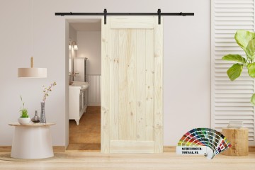 Framed plank schuifdeur op kleur