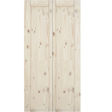 Framed plank schuifvouwdeur aanzicht