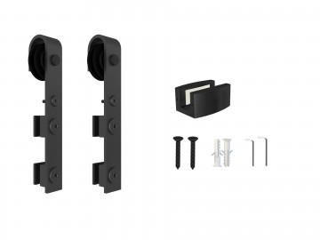 Glazen schuifdeur zwart industrieel 0