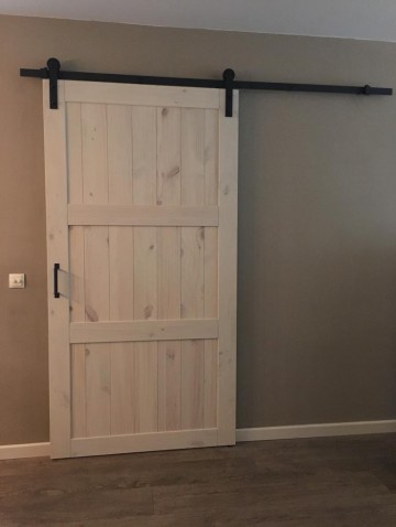 Grenen schuifdeur white wash