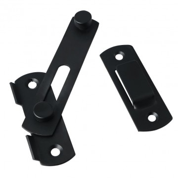 Haakslot overslag schuifdeur zwart