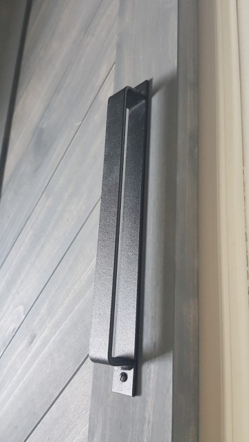 Handgreep large gelast plat staal 0