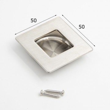 Handgreep rvs schuifdeur in de deur vierkant