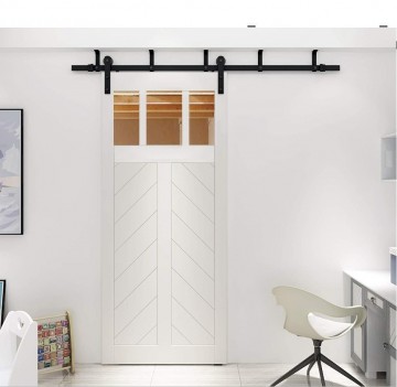 Hongaarse punt loftdeur met 3 vakken glas 0