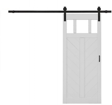 Hongaarse punt loftdeur met 3 vakken glas