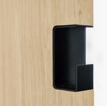 Inbouwgreep handgreep schuifdeur in de wand zwart