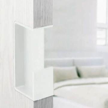 Inbouwgreep maten handgreep schuifdeur in de wand wit 1