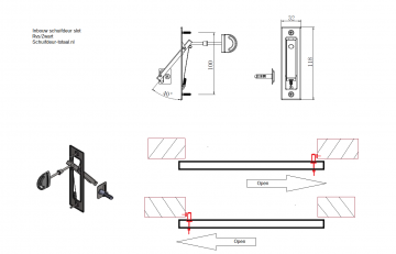Inbouwschuifdeurslot 0