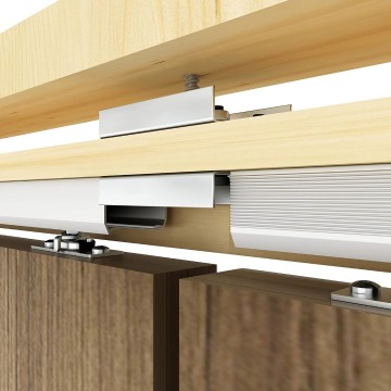 Koppeling dubbele deur in muur