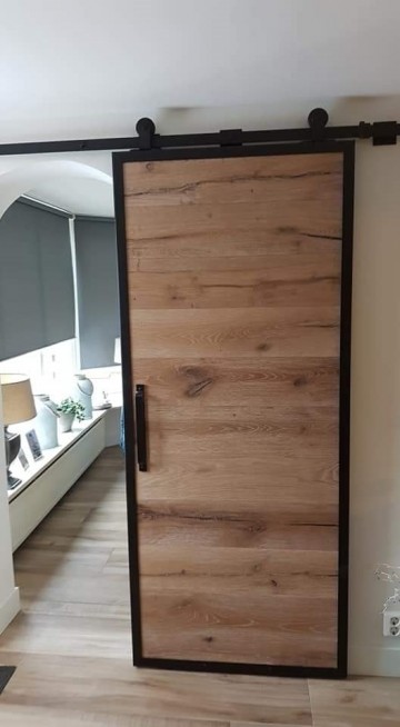 Loftdeur met eikenhout