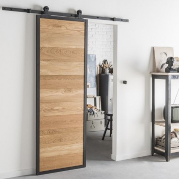 Loftdeur met stalen frame zwart