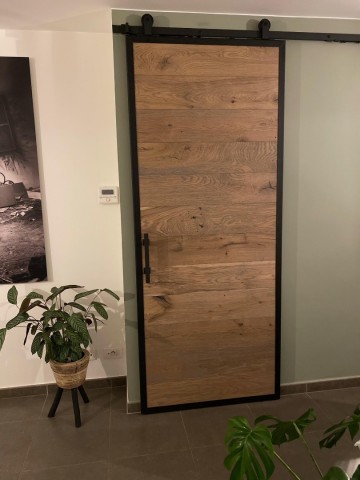 Loftdeur stalen frame grijs olie