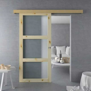 Mdf schuifdeursysteem overschilderbaar detail wiel glazen deur