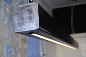 Metalen hanglamp staal met led