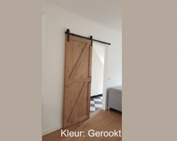 Oak sliding door