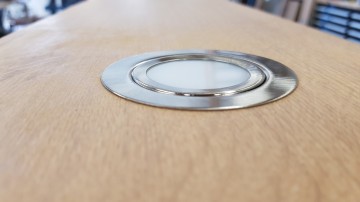 Platte led spot eiken lamp