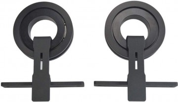 Rolhangers zwart schuifdeursysteem modern bovenop