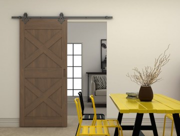 Ruit schuifdeursysteem zwart