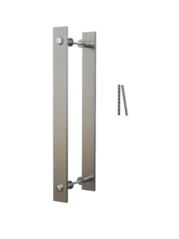 Rvs handgreep 356mm dubbel strak