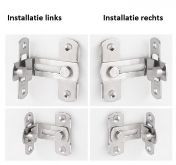 Rvs schuifdeurslot installatie