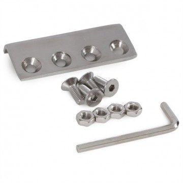 Rvs track connector koppelstuk