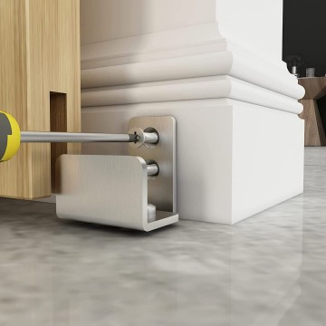 Rvs vloegrelieder wand montage verstelbaar schuifdeur