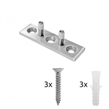Rvs vloergeleider met dubbel wiel