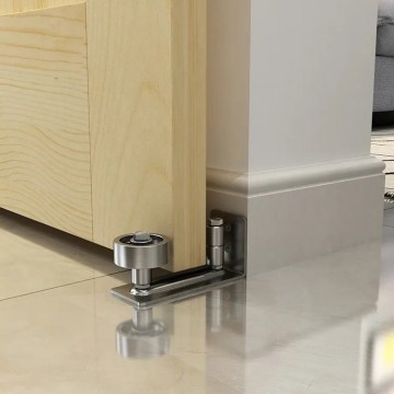 Rvs vloergeleider met wiel deur