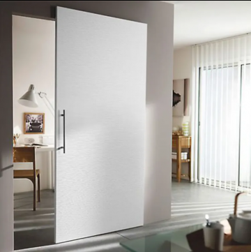 Schuifdeur met inzichtbaar schuifdeursysteem