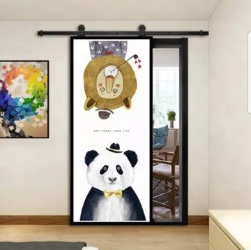Schuifdeur met pandaprint