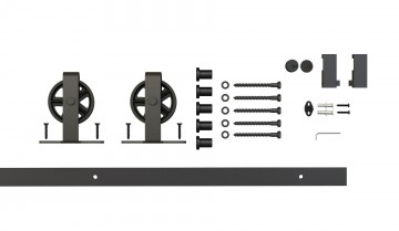 Schuifdeurbeslag spaakwiel bovenop deur 0