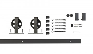 Schuifdeurbeslag spaakwiel bovenop deur